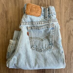 Vintage Levi's 550 Loose Fit Denim Jeans Orange Tab USA Blue Student Fit 26x30